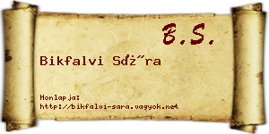 Bikfalvi Sára névjegykártya