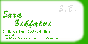 sara bikfalvi business card
